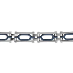 New JOURDAN Bracelet Wild Acier Blanc Et Bleu