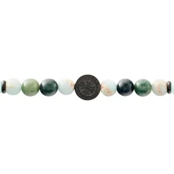 JOURDAN Bracelet Yasur Acier Noir Quartz Amazonite* Bracelets|Bracelets Fantaisie
