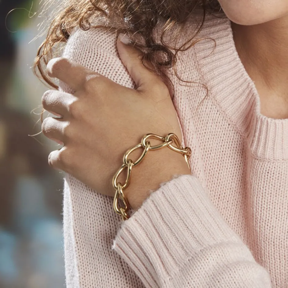 Outlet Histoire d'Or Bracelet Justinien Acier Doré