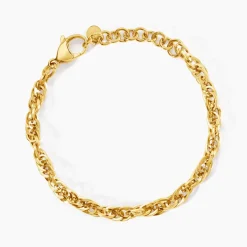 Clearance Histoire d'Or Bracelet Lady Code Acier Jaune