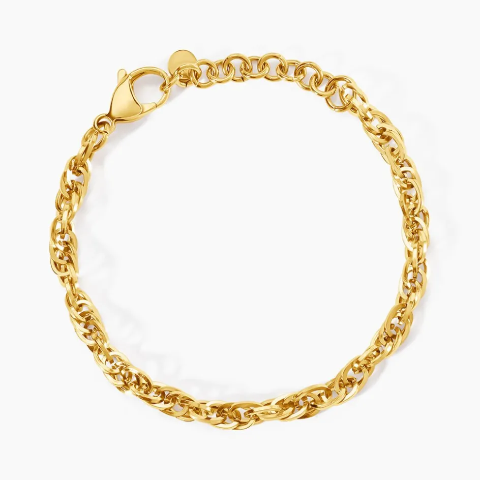 Clearance Histoire d'Or Bracelet Lady Code Acier Jaune