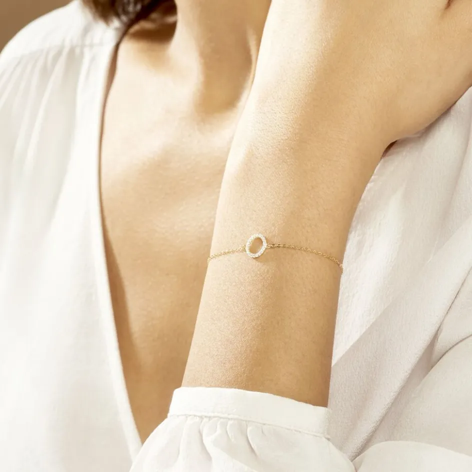 Clearance Histoire d'Or Bracelet Lim De Zirconium or jaune oxyde