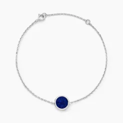 Histoire d'Or Bracelet Lunatique Argent Blanc Lapis Lazuli Nacre* Bracelets|Bracelets Fantaisie