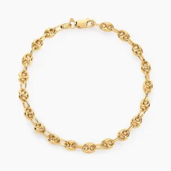 Outlet Histoire d'Or Bracelet Maille Dami Maille Grain De Café or jaune