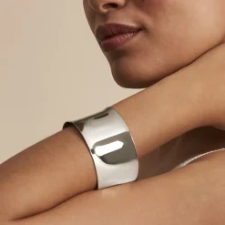 Discount Histoire d'Or Bracelet Manchette Bento Acier Blanc