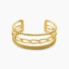 Sale Histoire d'Or Bracelet Manchette Elain Acier Jaune