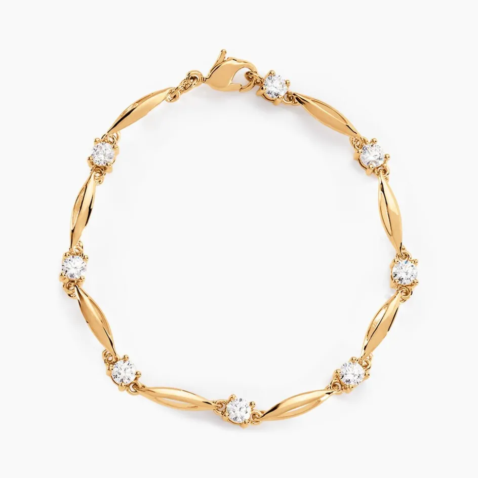 Sale Histoire d'Or Bracelet Mimona Plaqué Or Jaune Oxyde De Zirconium