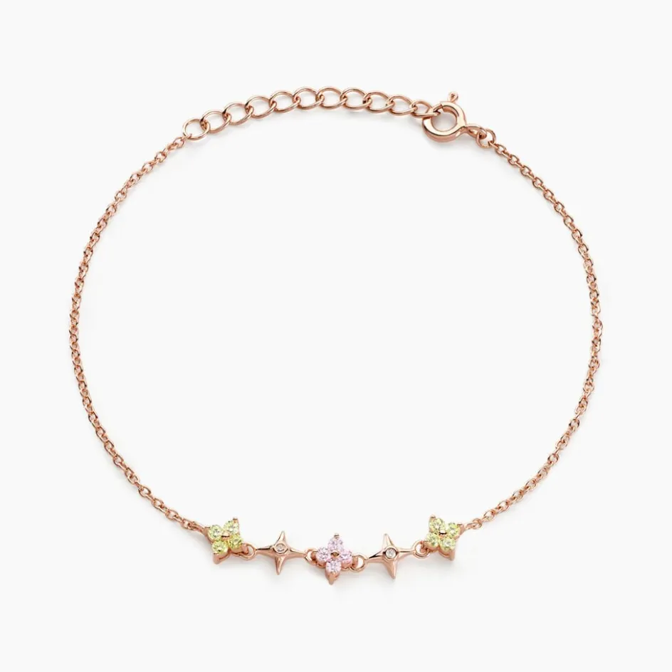 Discount Histoire d'Or Bracelet Nimbe Argent Rose Oxyde De Zirconium argent rose oxyde bleu sky