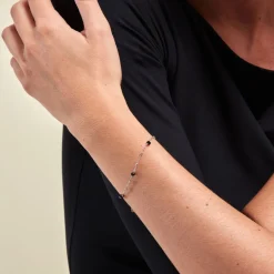 Best Histoire d'Or Bracelet Nissia Argent Blanc Verre