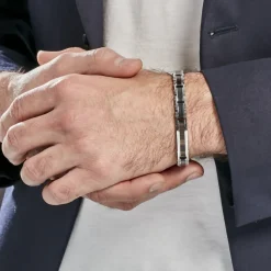 Clearance JOURDAN Bracelet Nuku Acier Blanc