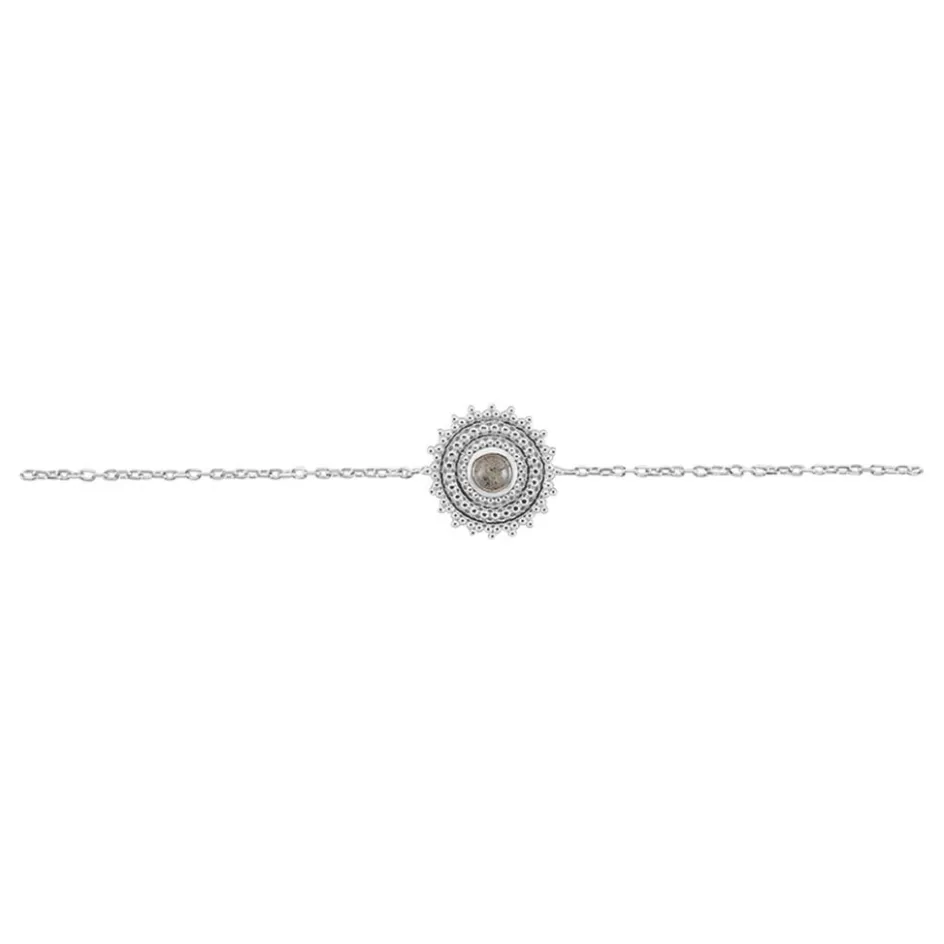 Discount Histoire d'Or Bracelet Nyoko Argent Blanc Labradorite