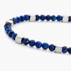 Clearance Histoire d'Or Bracelet Oleg Acier Blanc Sodalite