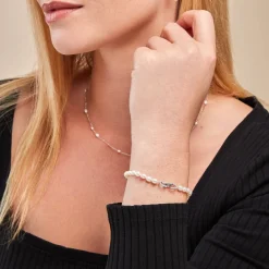 Discount Histoire d'Or Bracelet Onassis Argent Blanc Perle De Culture Oxyde De Zirconium