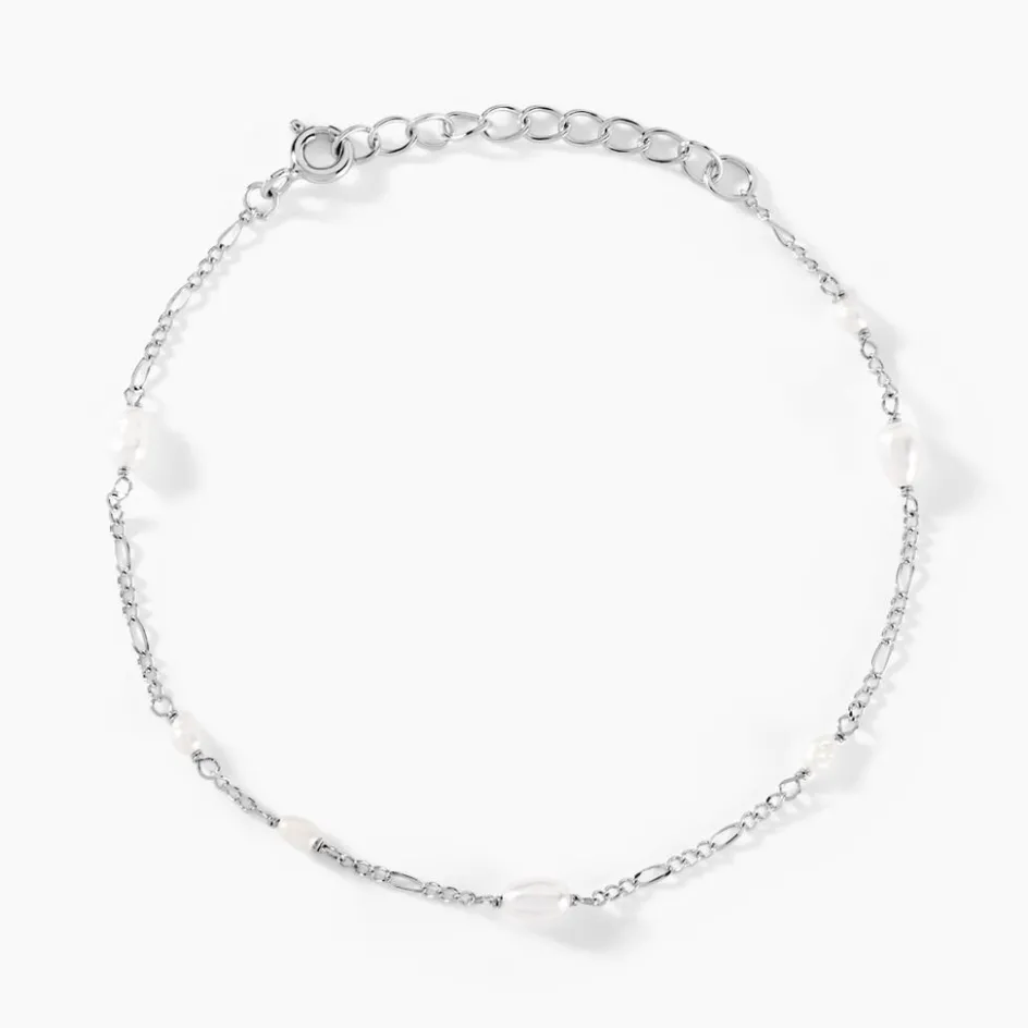 Discount Histoire d'Or Bracelet Onassis Argent Blanc Perle De Culture
