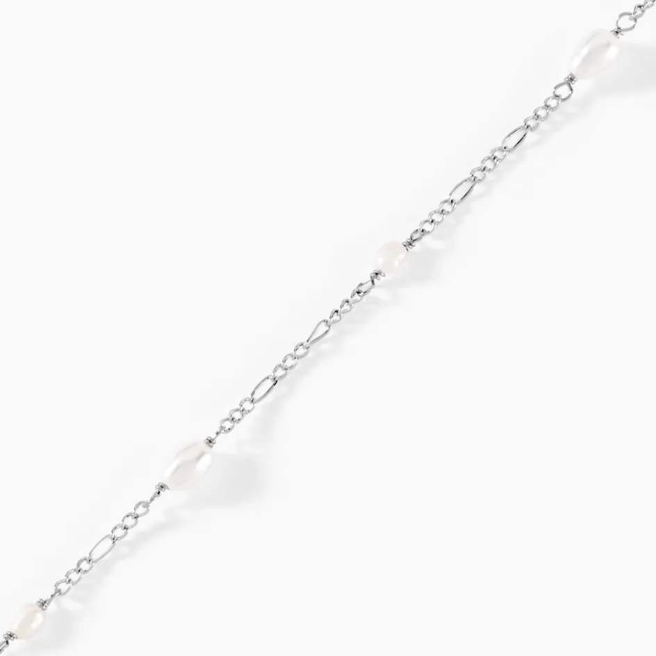 Discount Histoire d'Or Bracelet Onassis Argent Blanc Perle De Culture