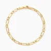 Outlet Histoire d'Or Bracelet Ophelio Maille Alternee 1/1 Or Jaune
