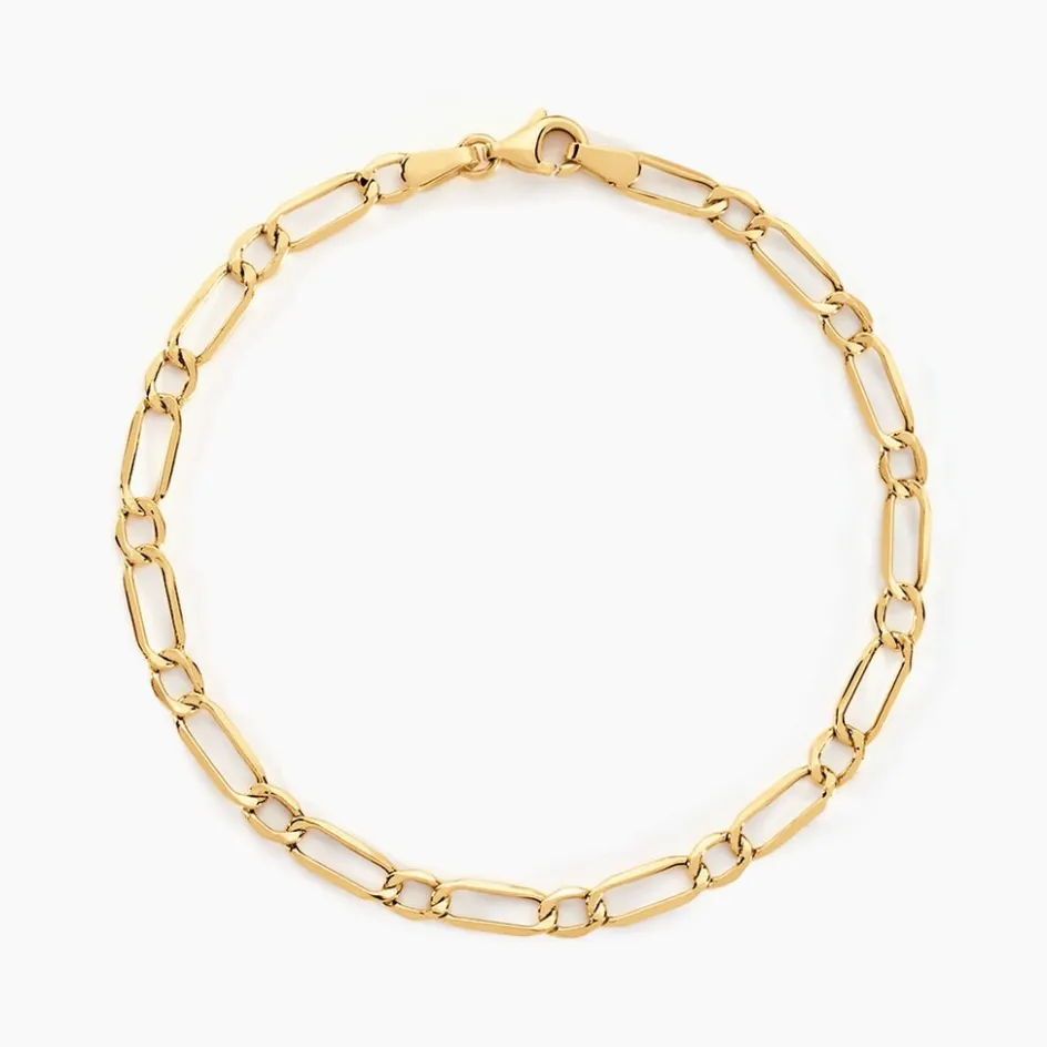 Outlet Histoire d'Or Bracelet Ophelio Maille Alternee 1/1 Or Jaune