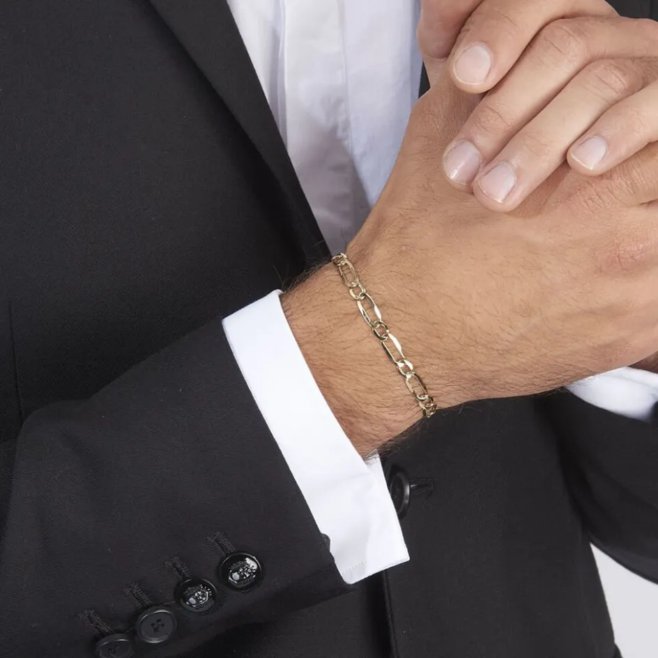 Discount Histoire d'Or Bracelet Ophelio Maille Alternee 1/1 Or Jaune