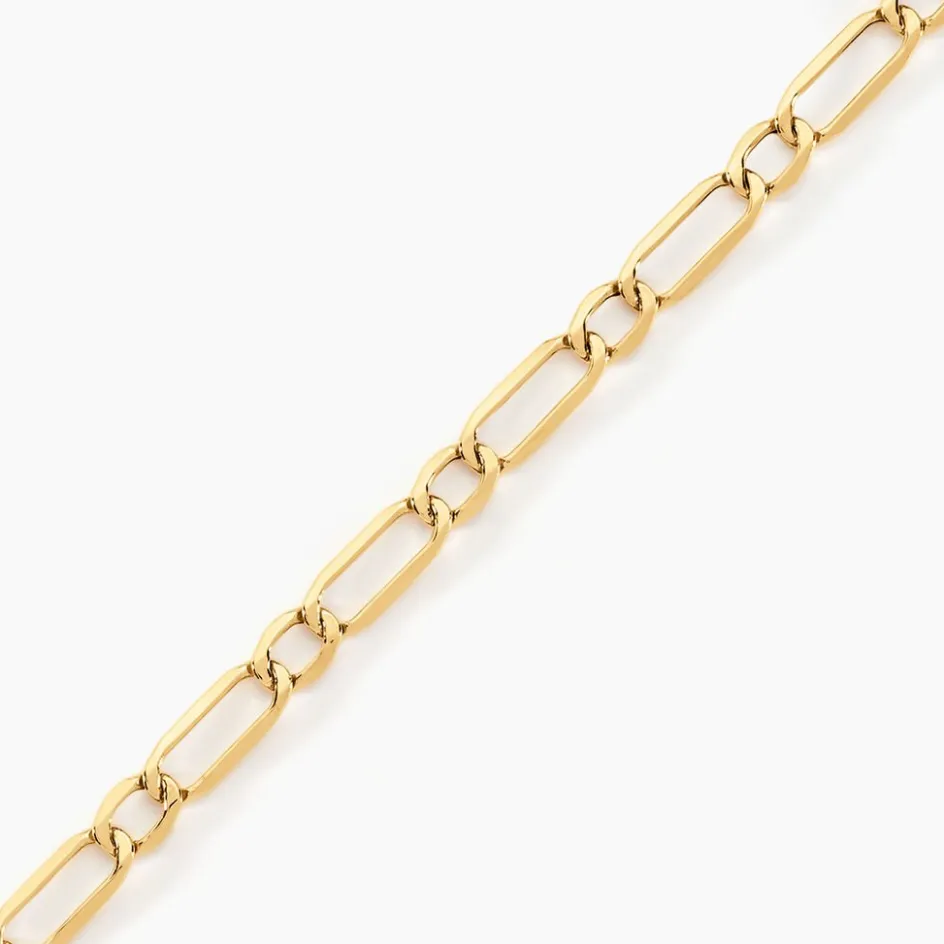 Outlet Histoire d'Or Bracelet Ophelio Maille Alternee 1/1 or jaune