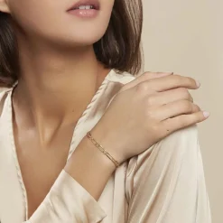 Histoire d'Or Bracelet Ophelio Maille Alternee 1/1 or jaune