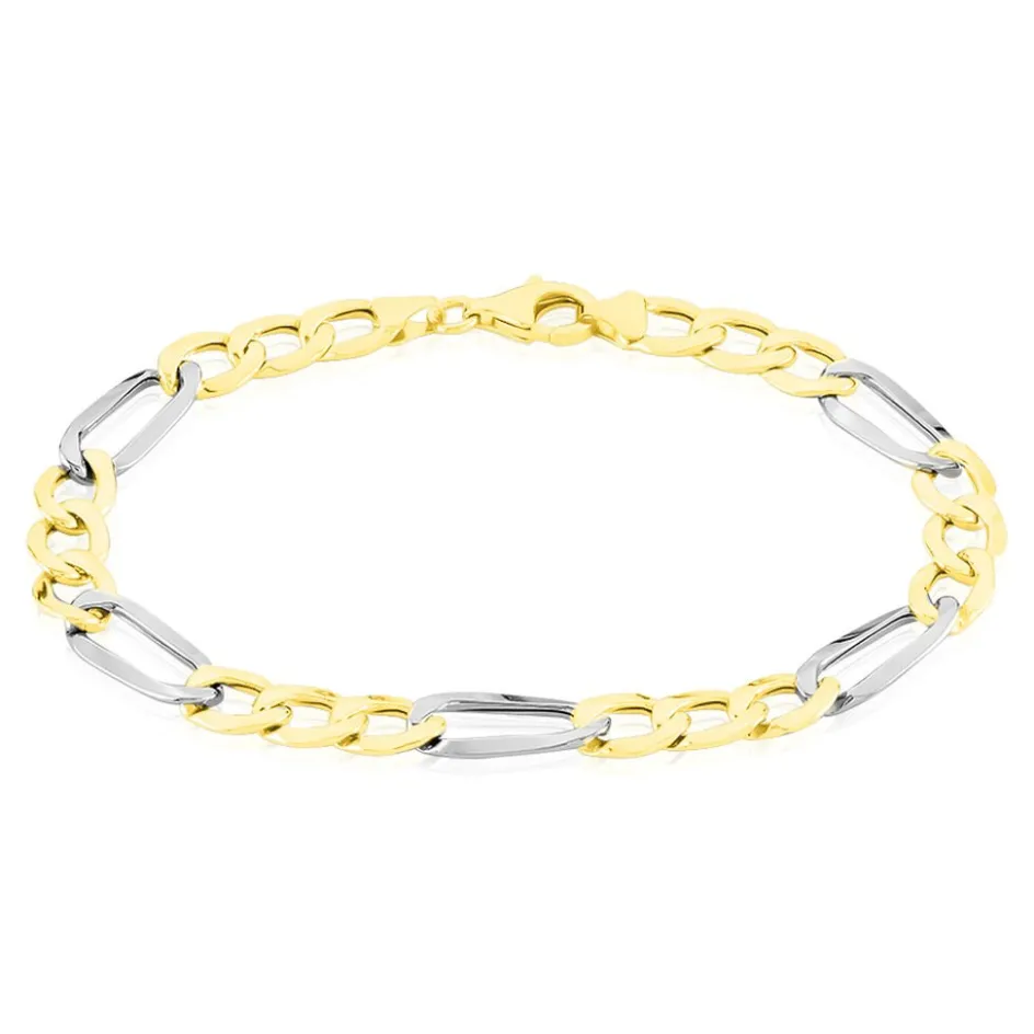 Discount Histoire d'Or Bracelet Maille Alternée or bicolore