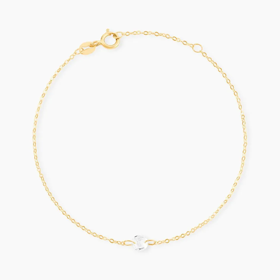 Sale Histoire d'Or Bracelet Or Jaune Emilee Oxyde De Zirconium or jaune oxyde