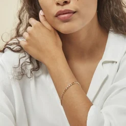 Outlet Histoire d'Or Bracelet Maille Alternée 1/3 or jaune