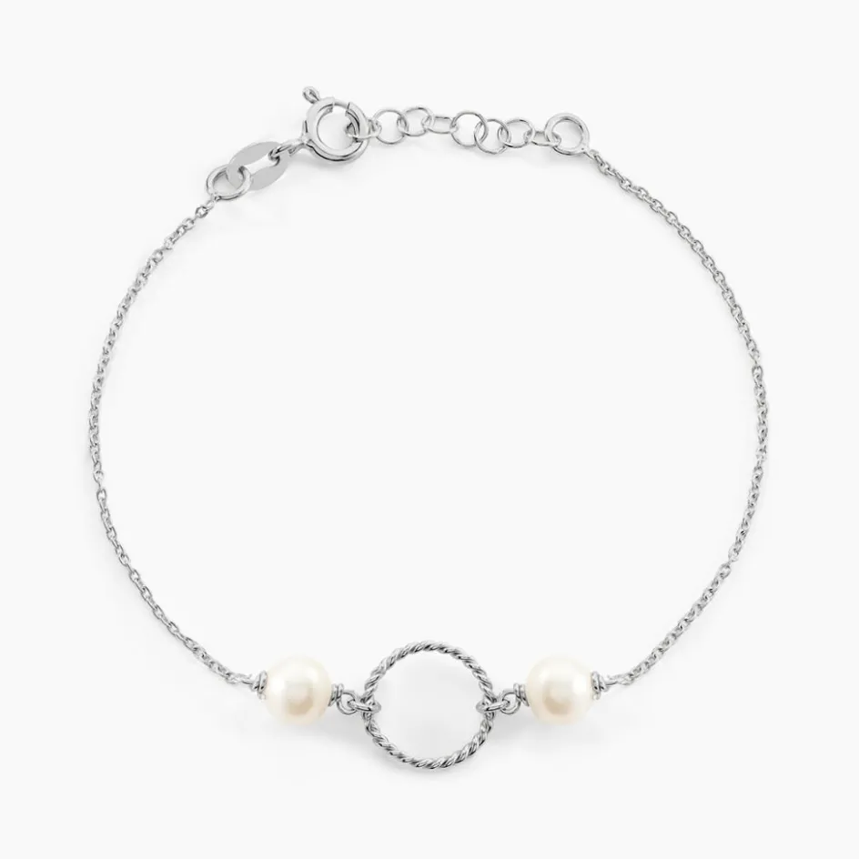 Discount Histoire d'Or Bracelet Oria Argent Blanc Pierre De Synthese