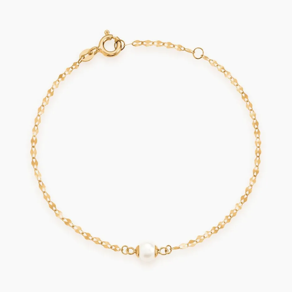 Outlet Histoire d'Or Bracelet Paolina Or Jaune Perle De Culture