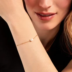 Best Histoire d'Or Bracelet Pearly Or Jaune Perle De Culture