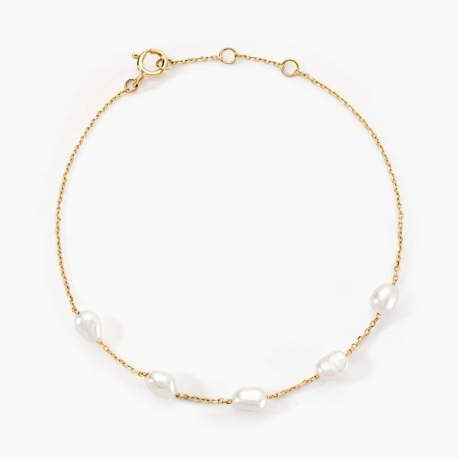 Clearance Histoire d'Or Bracelet Persephone Or Jaune Perle De Culture