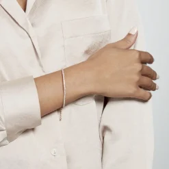 Histoire d'Or Bracelet Plaqué Or Zoelia Oxydes De Zirconium plaqué or jaune oxyde