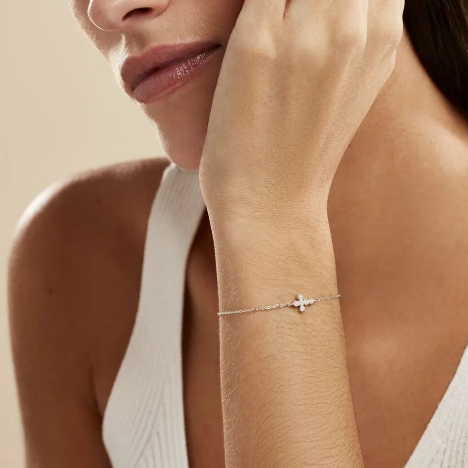 Discount Histoire d'Or Bracelet Priscus Argent Blanc Oxyde De Zirconium