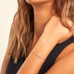 Sale Histoire d'Or Bracelet Rio Tennis Argent Blanc Oxyde De Zirconium argent blanc oxyde bleu sky