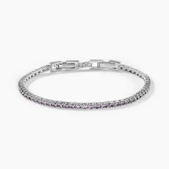 Best Histoire d'Or Bracelet Rio Tennis Argent Blanc Oxyde De Zirconium argent blanc oxyde violet