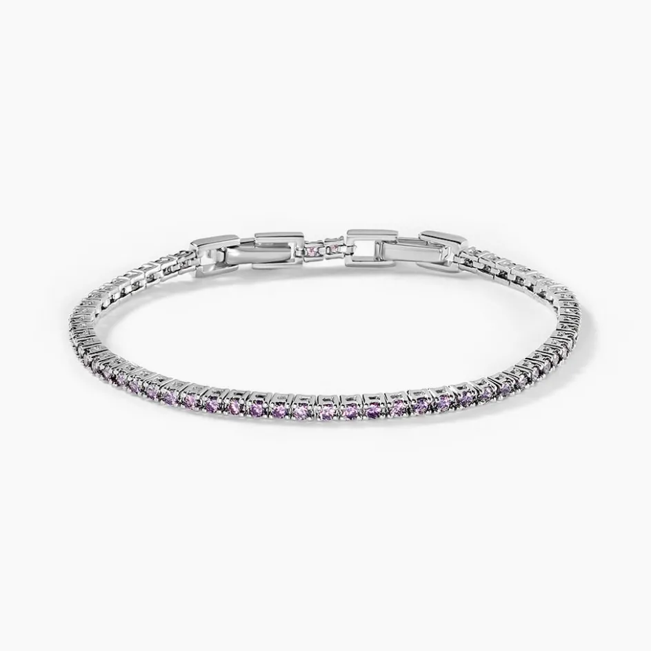 Best Histoire d'Or Bracelet Rio Tennis Argent Blanc Oxyde De Zirconium argent blanc oxyde violet