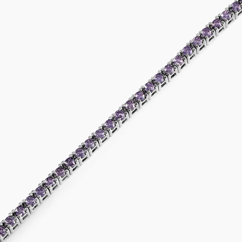 Best Histoire d'Or Bracelet Rio Tennis Argent Blanc Oxyde De Zirconium argent blanc oxyde violet