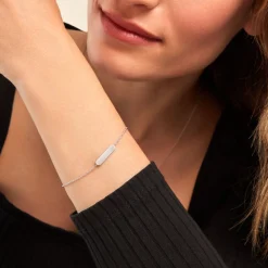 Sale Histoire d'Or Bracelet Saddie Argent Blanc