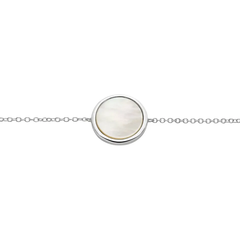Discount Histoire d'Or Bracelet Saül Argent Blanc Nacre