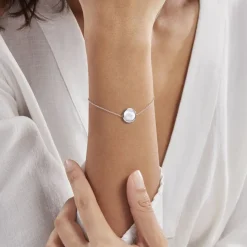 Discount Histoire d'Or Bracelet Saül Argent Blanc Nacre