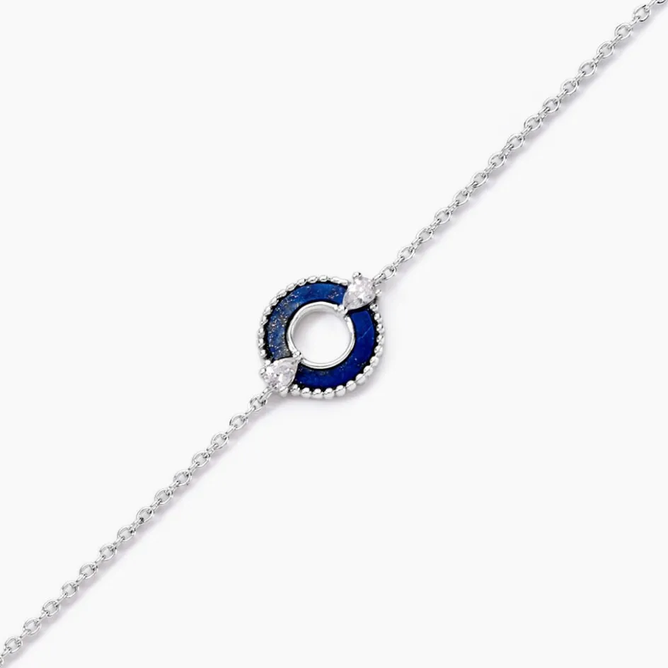 Histoire d'Or Bracelet Serafine Argent Blanc Lapis Lazuli Oxyde* Bracelets|Bracelets Fantaisie