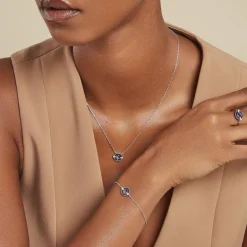 Histoire d'Or Bracelet Serafine Argent Blanc Lapis Lazuli Oxyde* Bracelets|Bracelets Fantaisie