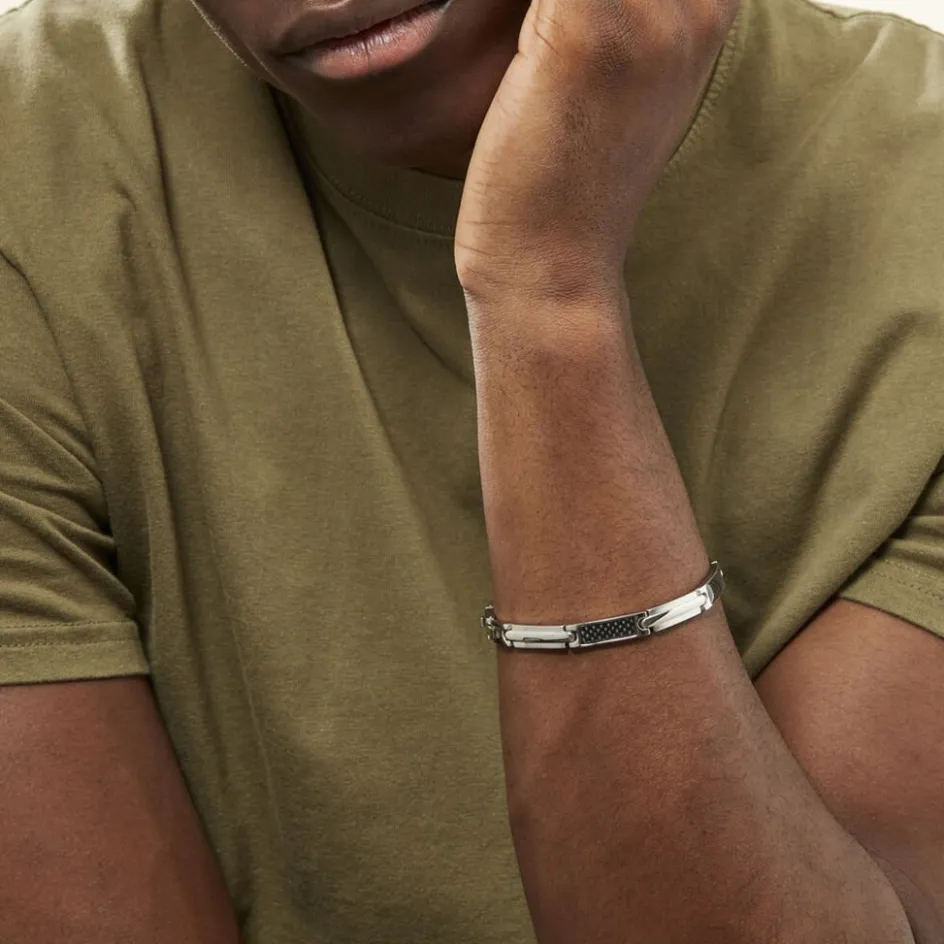 Clearance Histoire d'Or Bracelet Street Acier Blanc