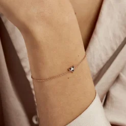 Clearance Histoire d'Or Bracelet Tallulah Argent Rose Pierre De Synthese