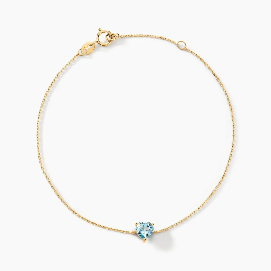 Histoire d'Or Bracelet Tender Love Or Jaune Topaze or jaune topaze bleu sky