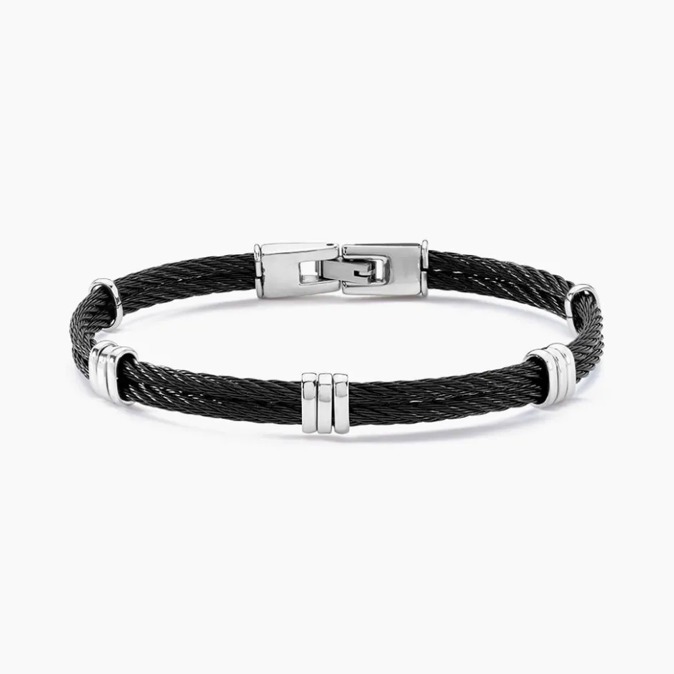 Discount Histoire d'Or Bracelet Thomas Acier Blanc