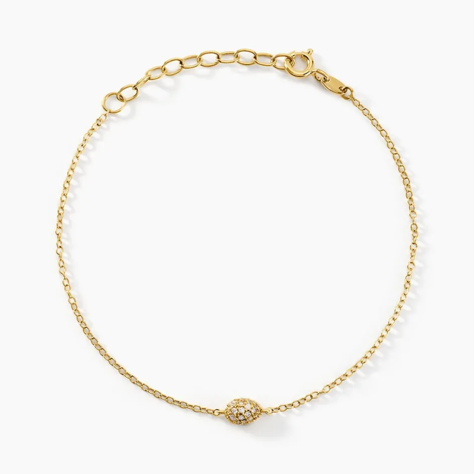 Outlet Histoire d'Or Bracelet Tiwa Argent Jaune Oxyde De Zirconium argent dore oxyde