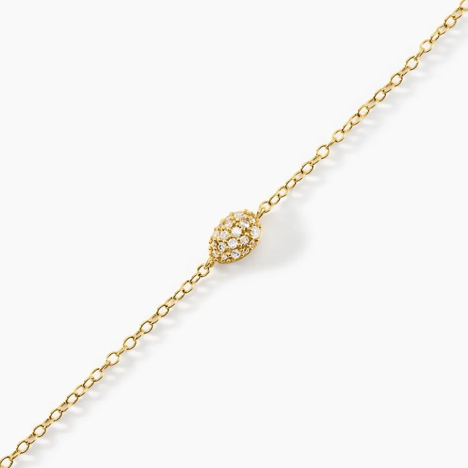 Outlet Histoire d'Or Bracelet Tiwa Argent Jaune Oxyde De Zirconium argent dore oxyde