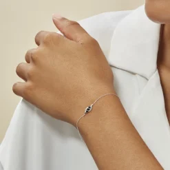 Histoire d'Or Bracelet Trinitie Diamant or blanc saphir