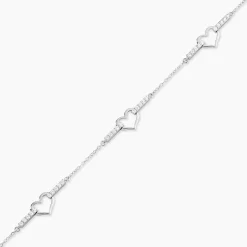 Clearance Histoire d'Or Bracelet Triple Argent Blanc Oxyde De Zirconium
